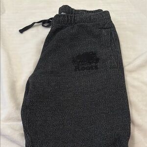 Roots Black Sweatpants with Elastic Waistband